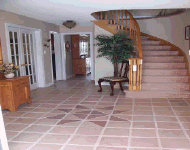 Cement floor tile design in Mocha color made by Paul Beevor with our tile moulds.