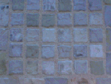 4x4 Cobblestone pavers cast from concrete molds.
